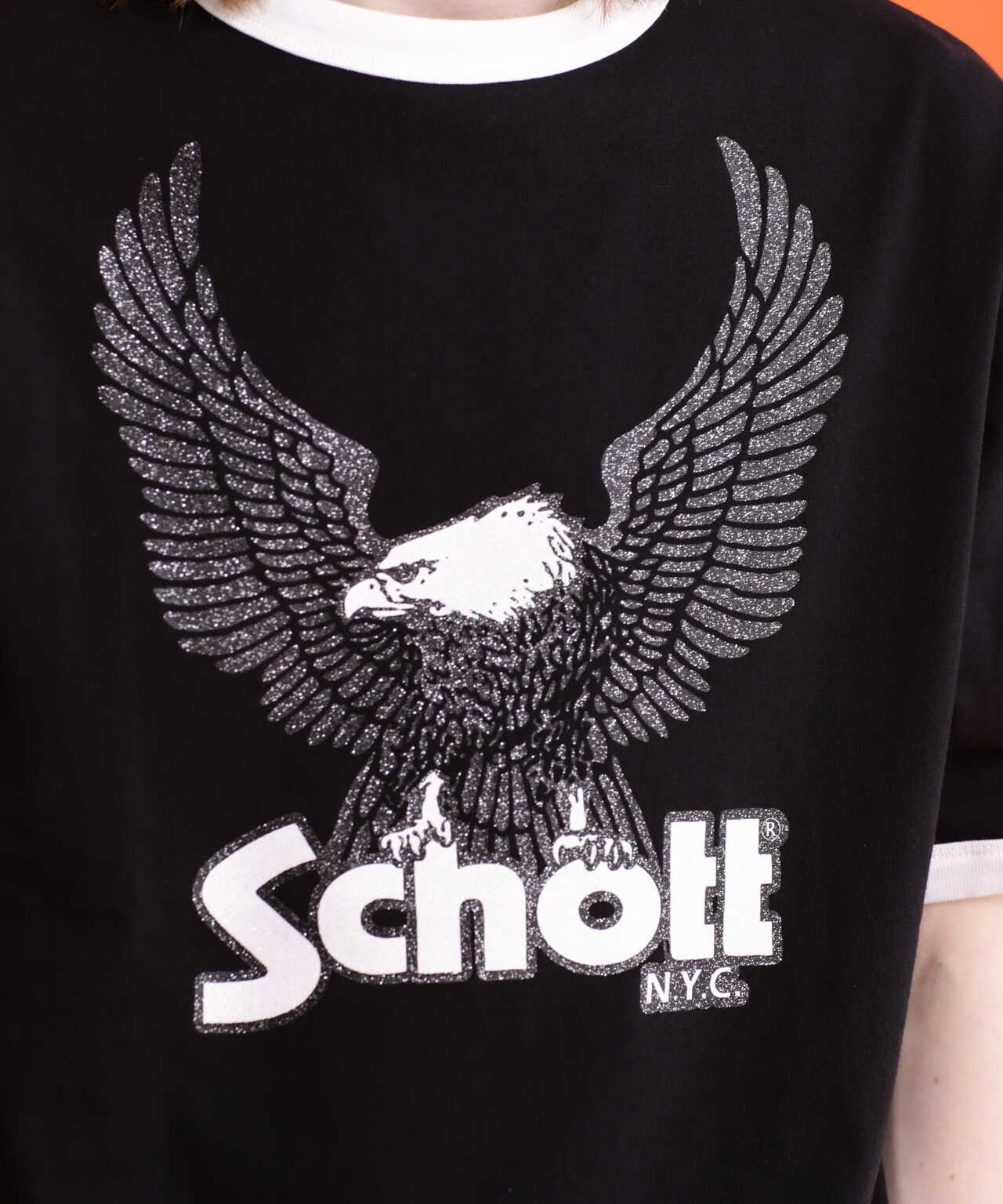 【 LIMITED】RINGER T-SHIRT GLITTER EAGLE/榮耀T恤 "閃亮鷹"
