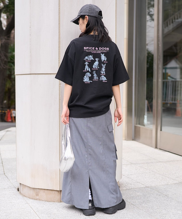 "SPICE&DOGS 8dogs" 動物印花T恤