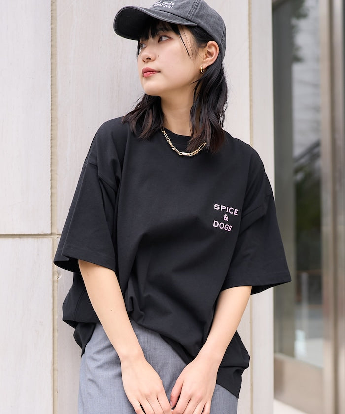 "SPICE&DOGS 8dogs" 動物印花T恤