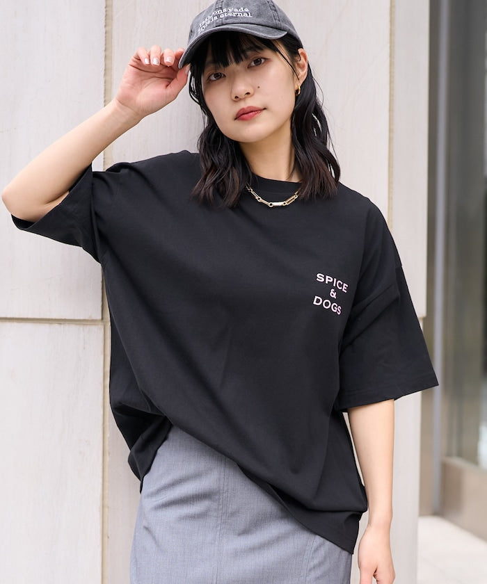 "SPICE&DOGS 8dogs" 動物印花T恤