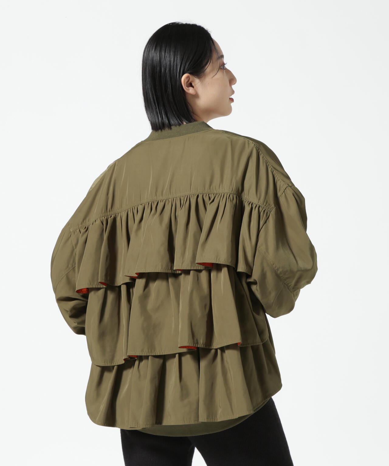 Risley(リズレー) 背部荷葉邊MA-1
