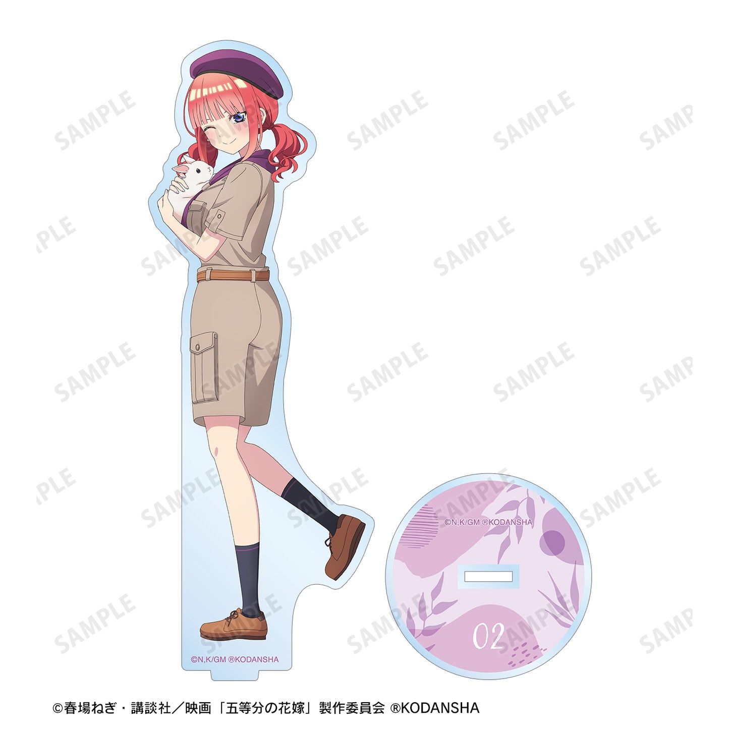 電影 《五等分的新娘》_東武動物園聯名 描繪下來的插圖 中野二乃 野生動物園風格版 大號亞克力立牌