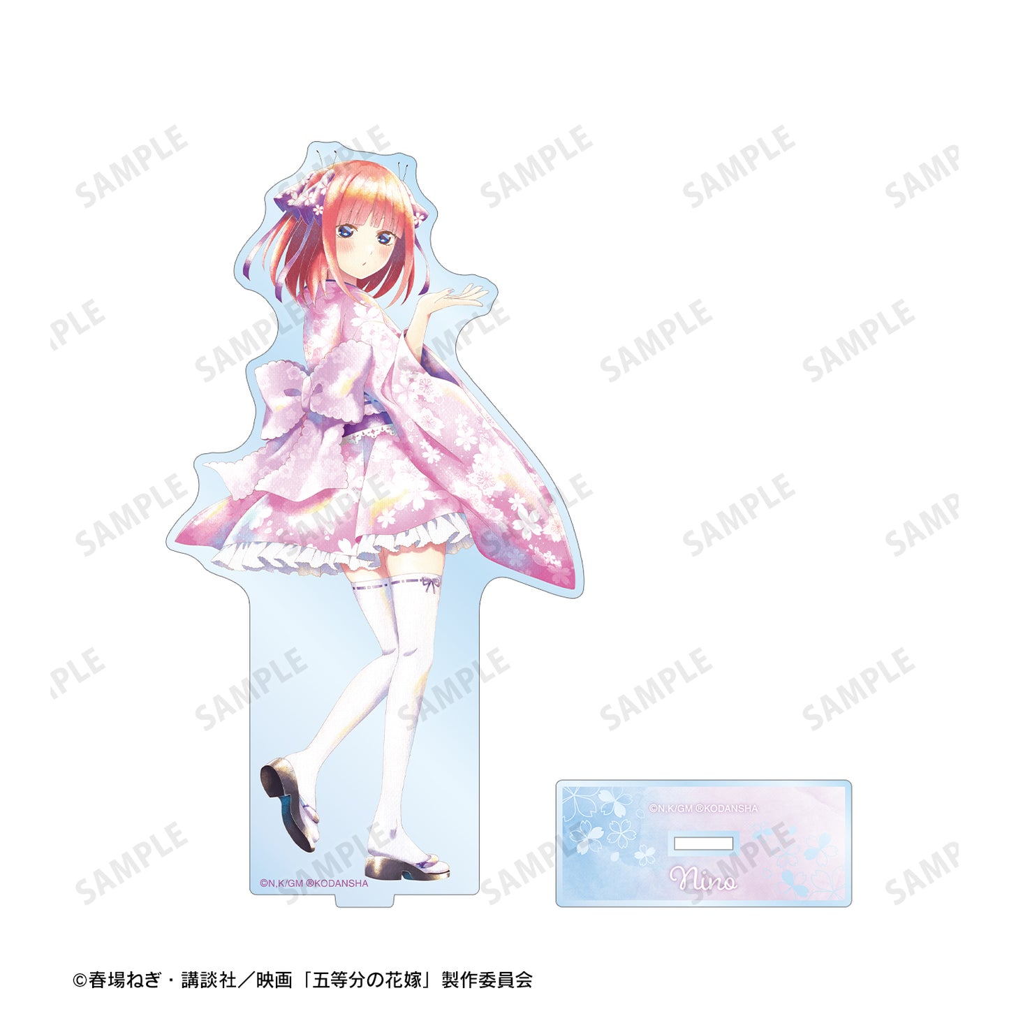 電影 《五等分的新娘》_描繪新作插圖 中野二乃 櫻花裝ver. Ani-Art 水色標籤 大號亞克力立牌