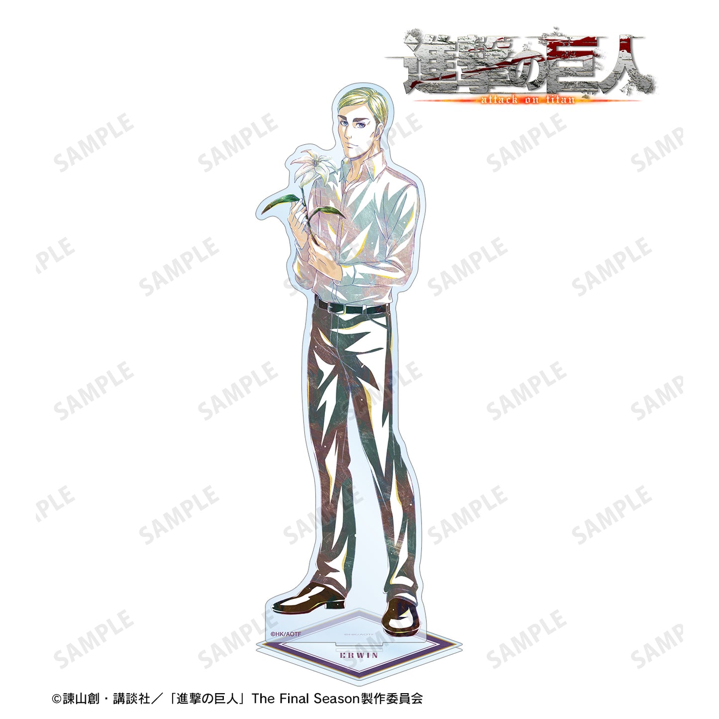 《進擊的巨人》描繪版 艾爾文 花店版 Ani-Art 大亞克力立牌