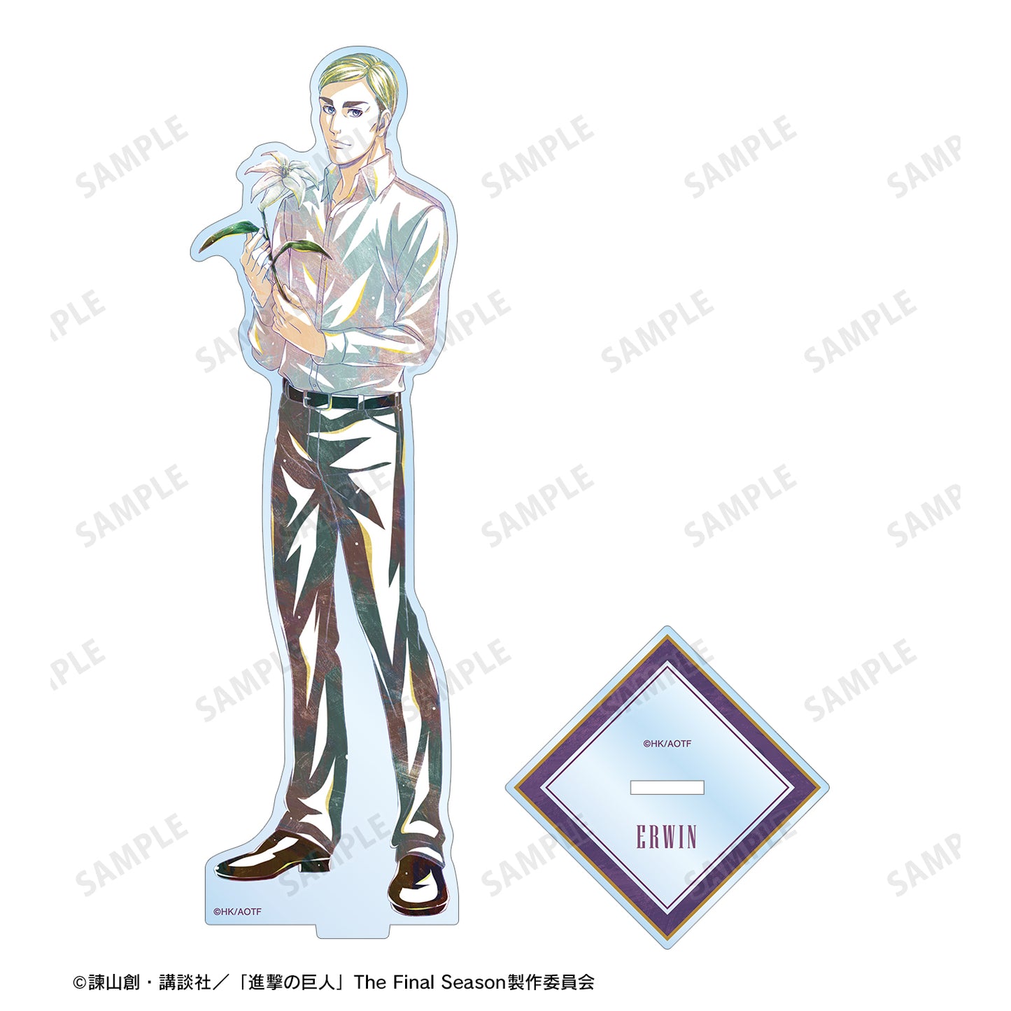 《進擊的巨人》描繪版 艾爾文 花店版 Ani-Art 大亞克力立牌