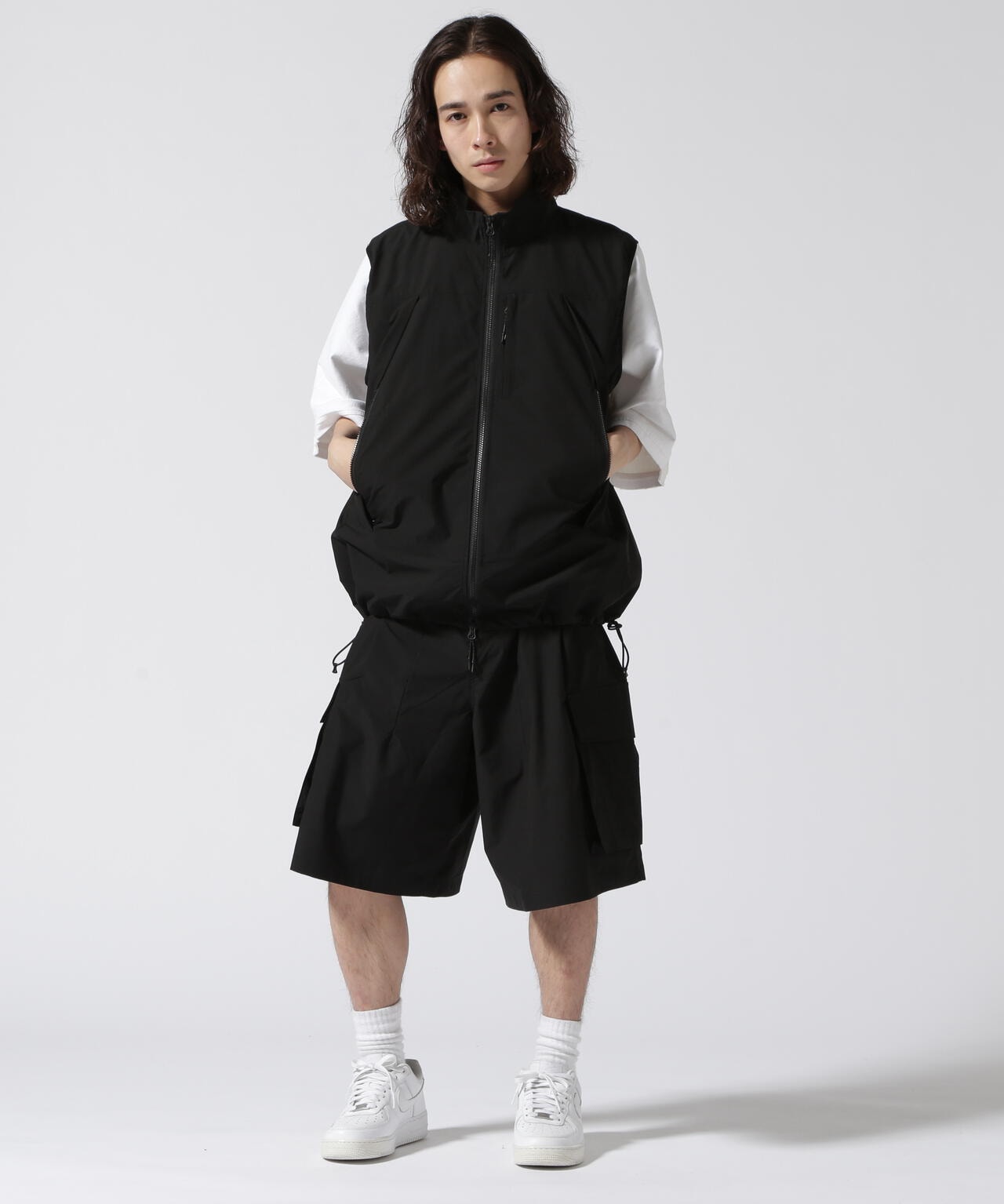WHITELAND/白地/NYLON ZIP 馬甲