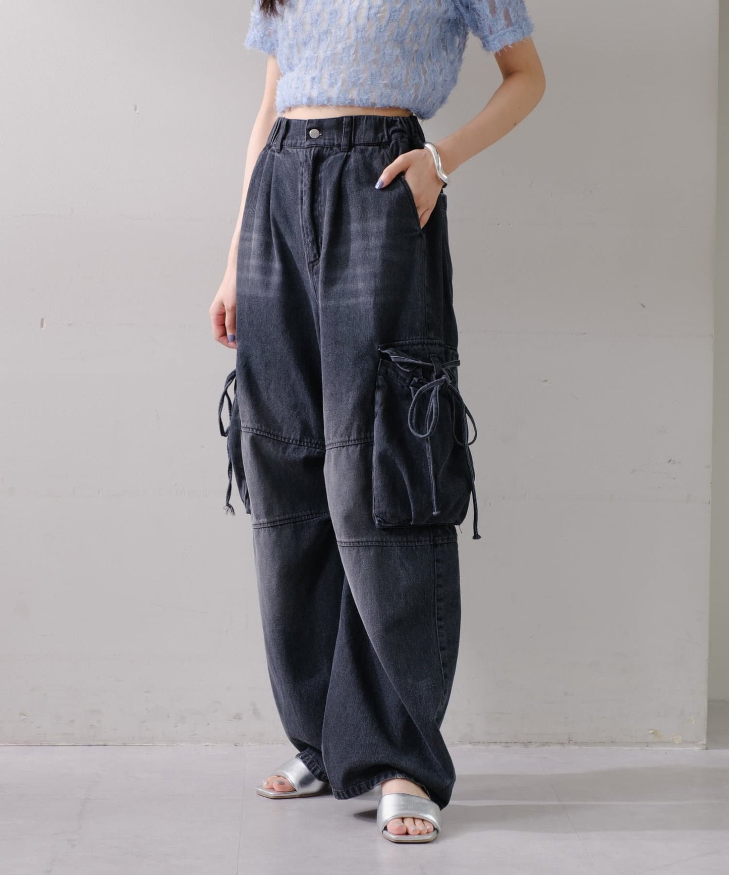 【2尺碼展開】軍裝牛仔褲