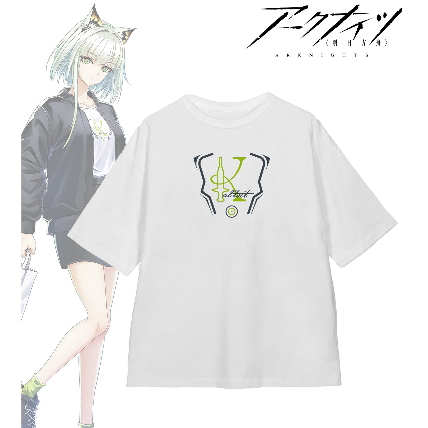 《明日方舟》_(尺碼/L)_描繪版 商店版 凱爾西 著用寬鬆T恤 男女同款