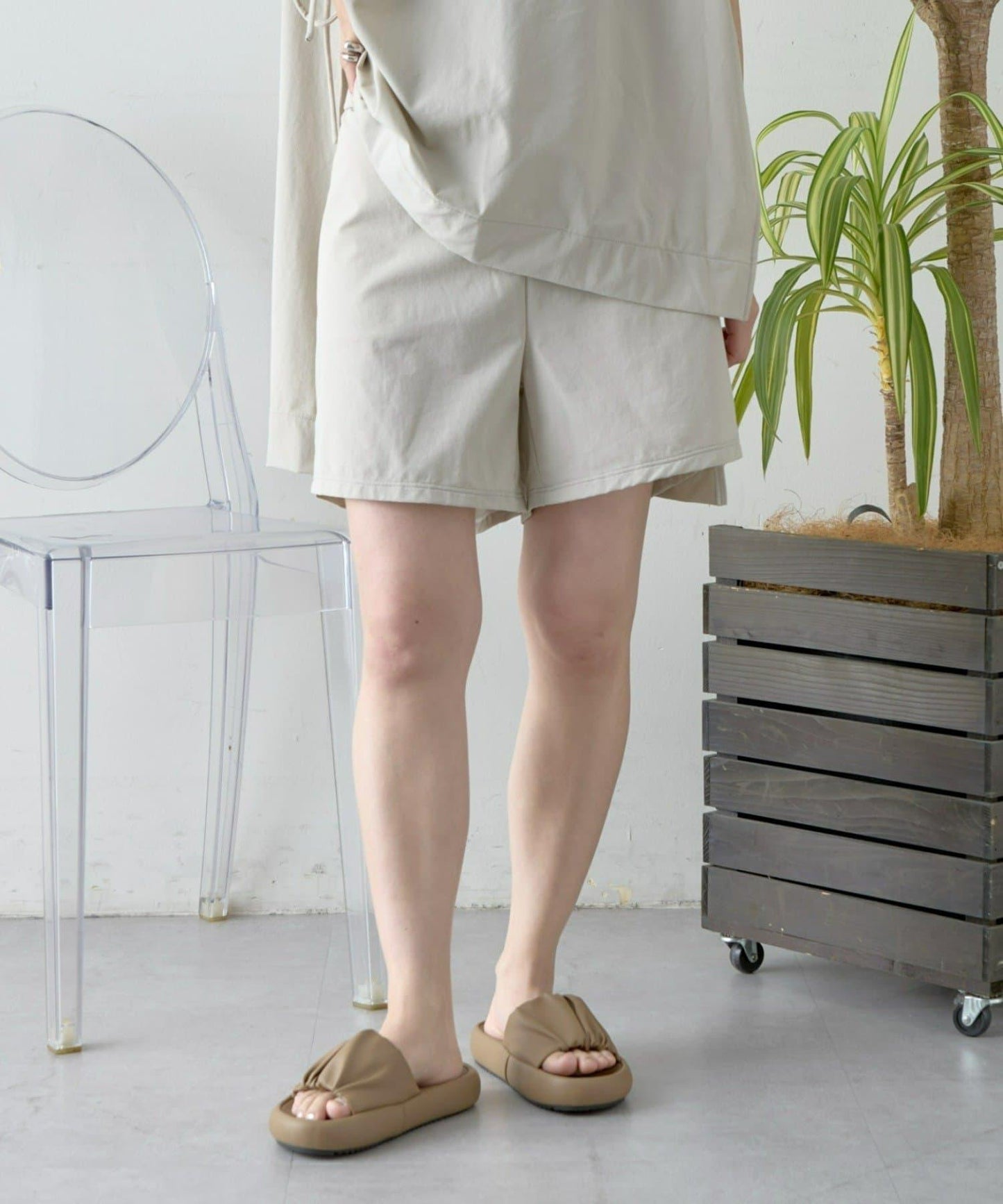 【限定】遮蓋式輕便易穿短褲