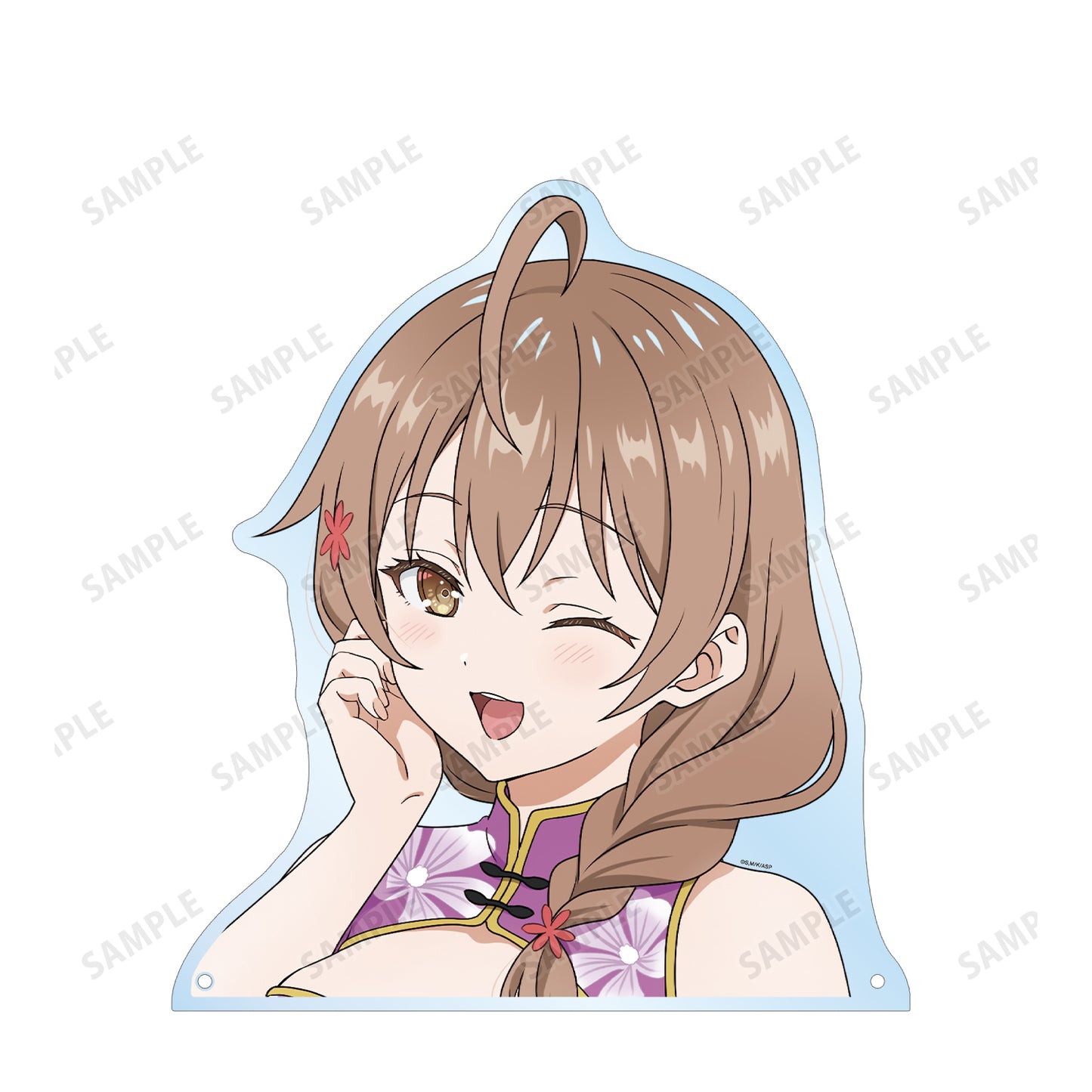 《偶爾用俄語低聲說真心話的鄰桌艾莉同學》描繪版 瑪莎 旗袍款 特大切割亞克力面板