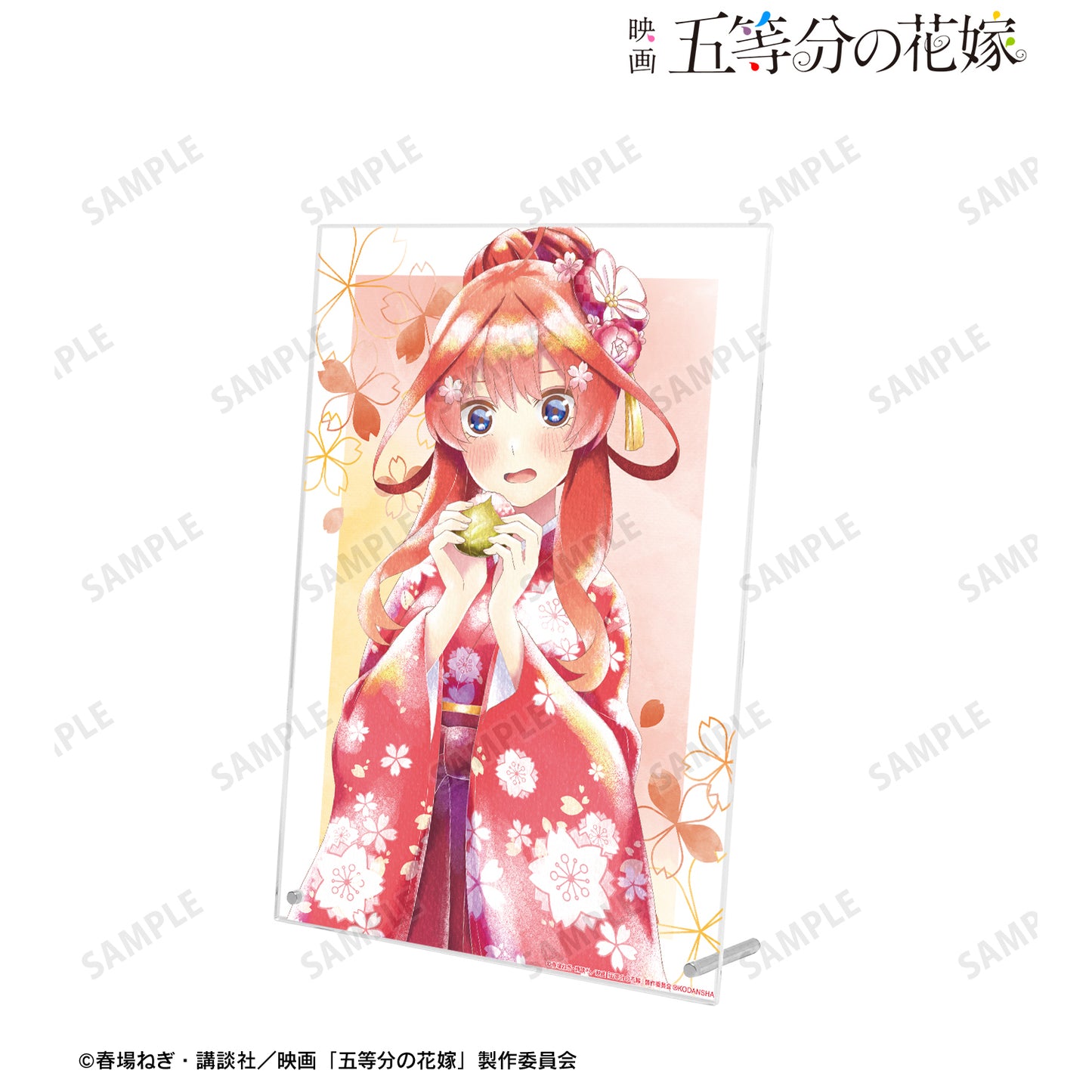 電影 《五等分的新娘》_描繪新作插圖 中野五月 櫻花和裝版 Ani-Art 水藍標籤 A4 亞克力面板