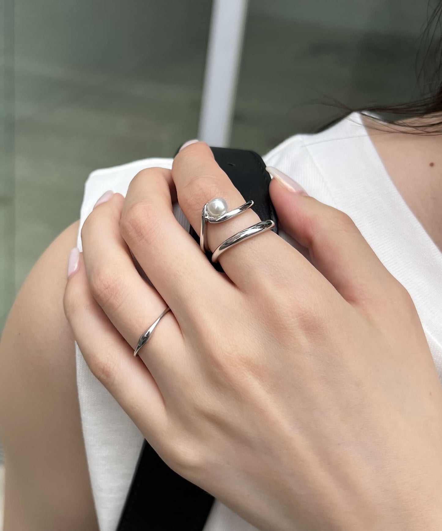 《GOLDY/高爾迪》3件套珍珠戒指