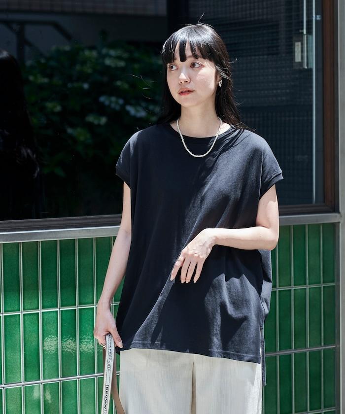 法式寬鬆袖長款上衣