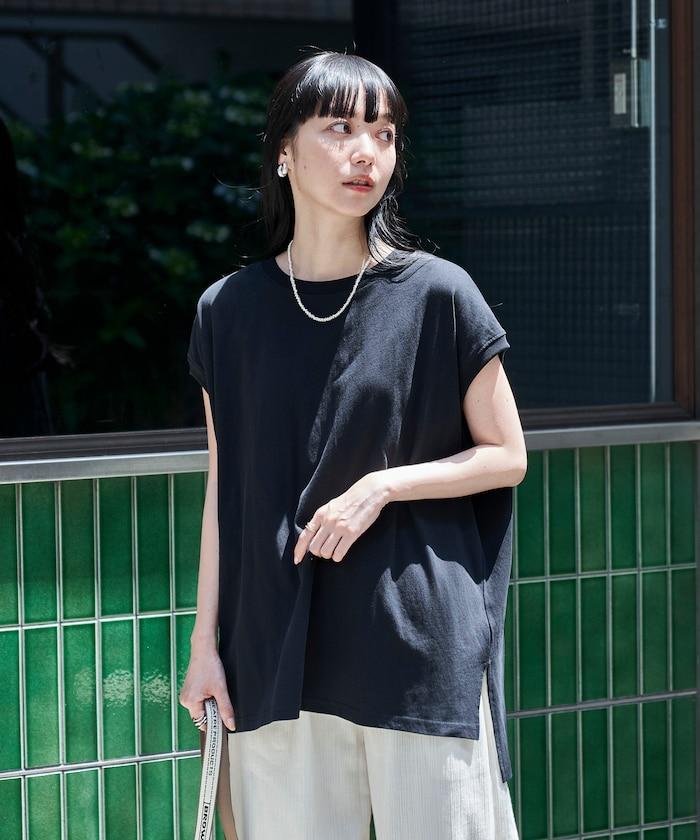 法式寬鬆袖長款上衣