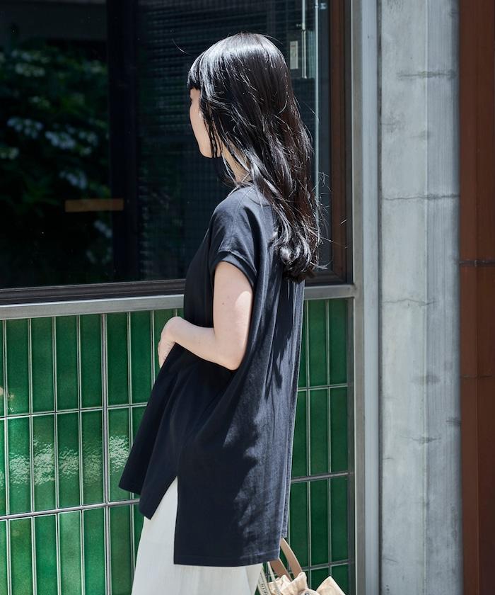 法式寬鬆袖長款上衣