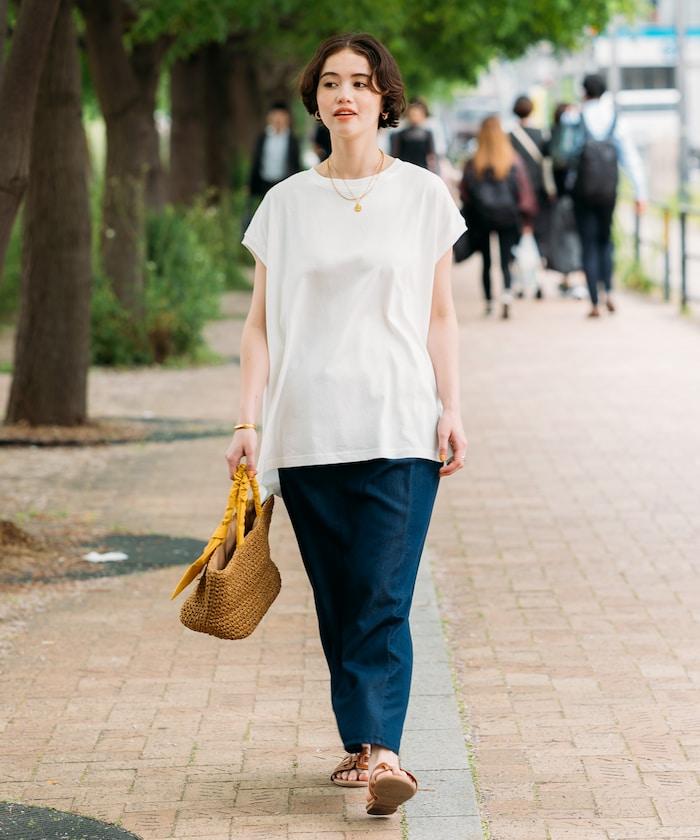 法式寬鬆袖長款上衣