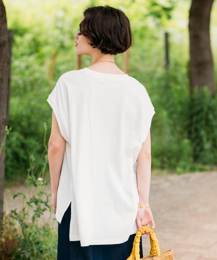 法式寬鬆袖長款上衣