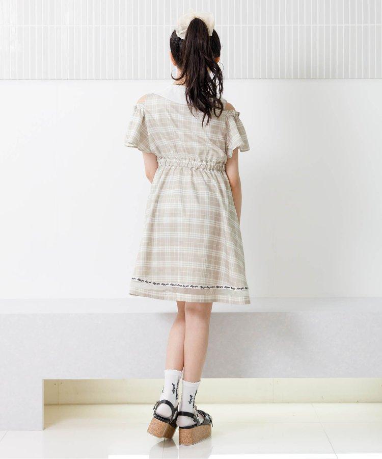 蝴蝶結領可愛連衣裙