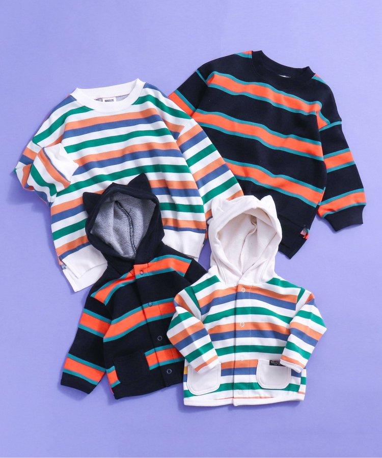 【連衣裙】多色條紋運動衫