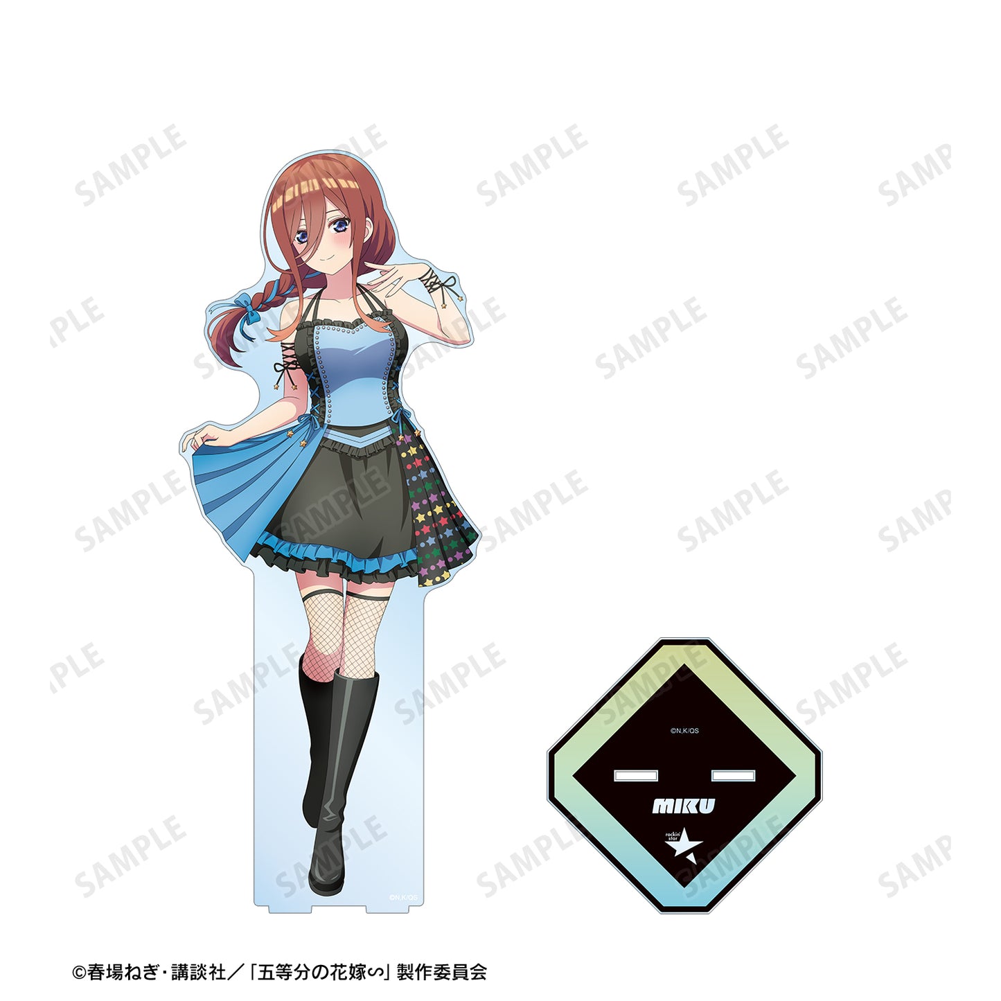 《五等分的新娘》∽_rockin’star合作 描繪中 中野三玖 搖滾偶像版 特大亞克力支架