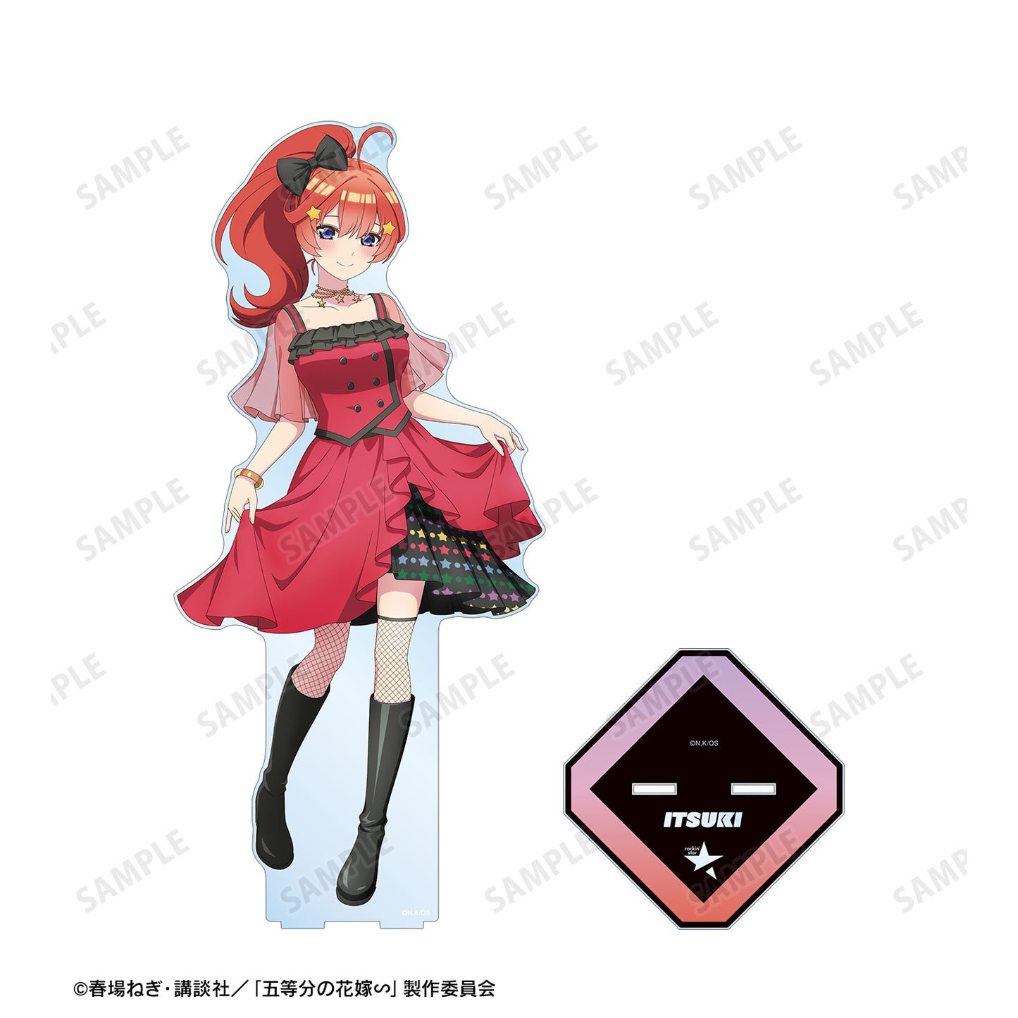《五等分的新娘》∽_rockin’star合作 描繪中 五月中野 搖滾偶像版 特大亞克力立牌