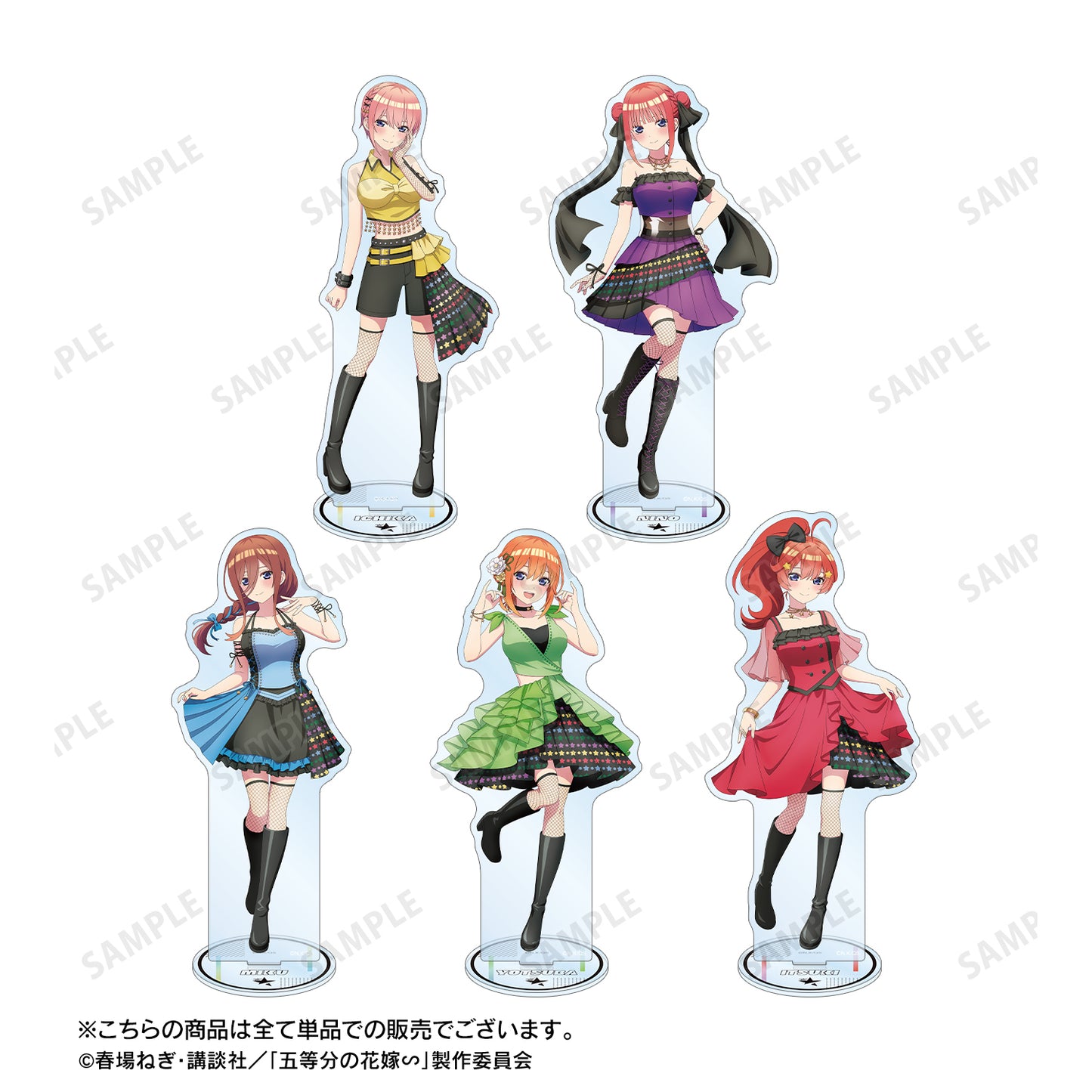 《五等分的新娘》∽_rockin’star合作 描繪版 中野二乃 搖滾偶像版 大號亞克力支架