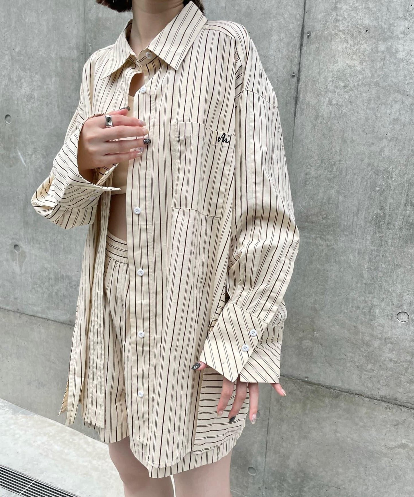 Logo條紋襯衫