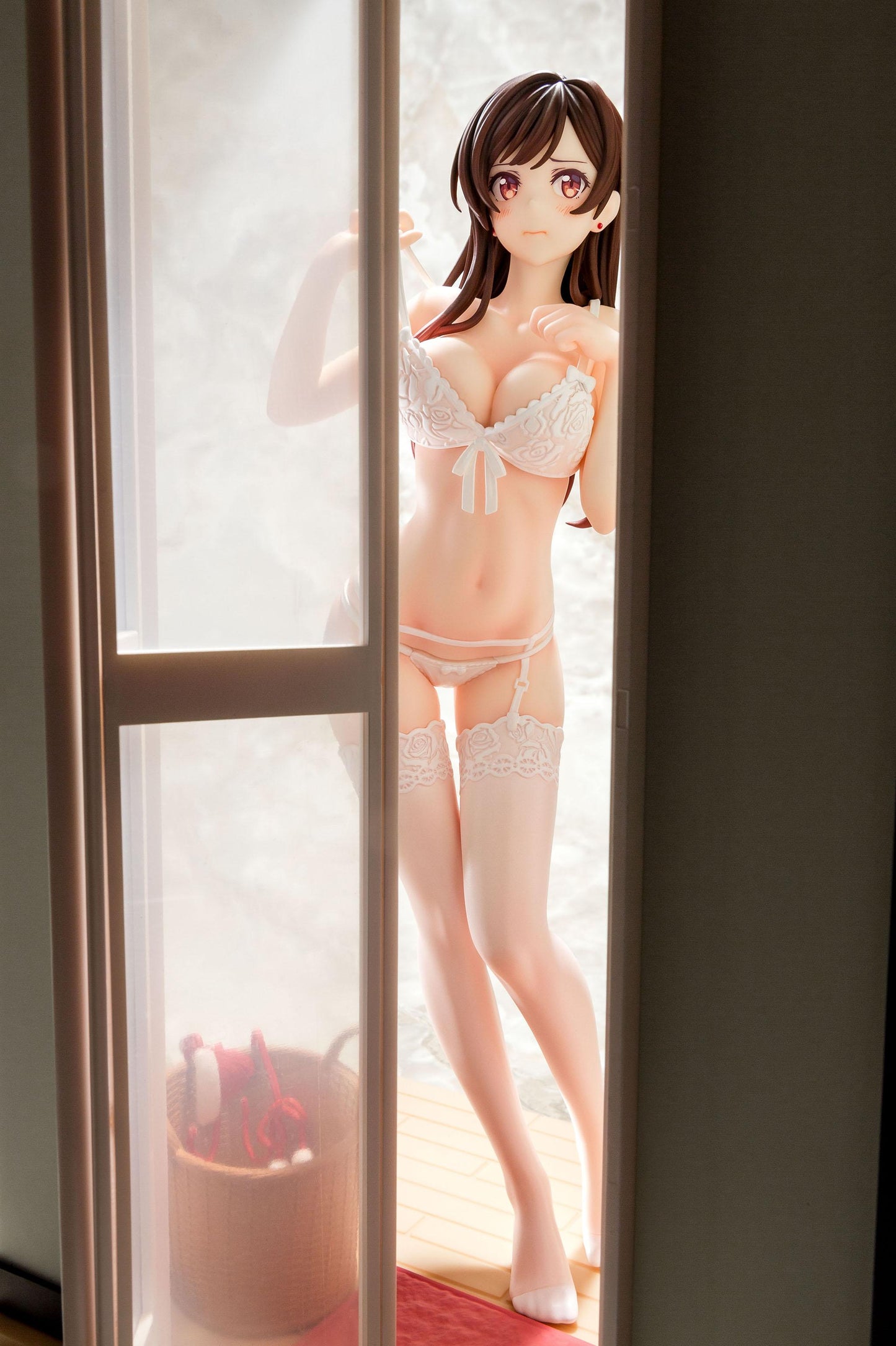 《租借女友》- 水原千鶴 透明蕾絲內衣手辦 天使白Ver.