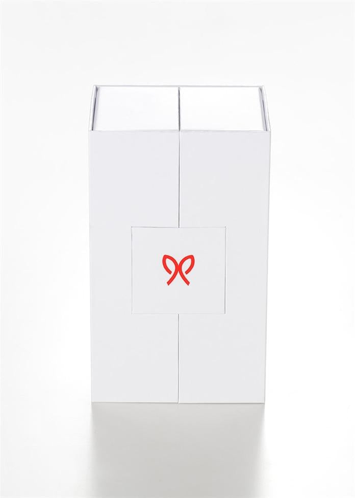 【慶祝禮品套裝】慶祝用夾子方形禮品盒 粉紅金×銀