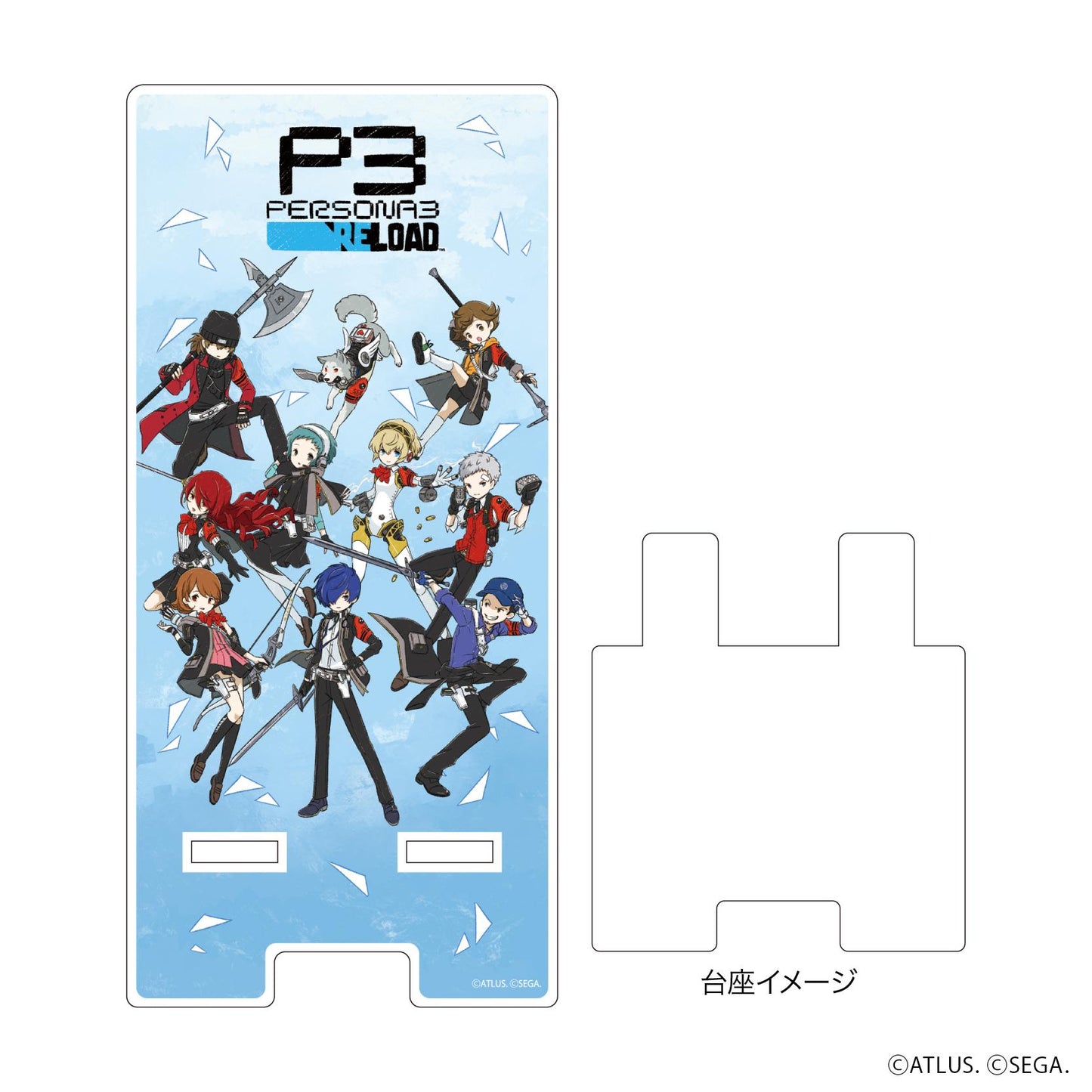Persona 3 重製版_智能手機角色立牌01/並列設計(圖形藝術插圖)