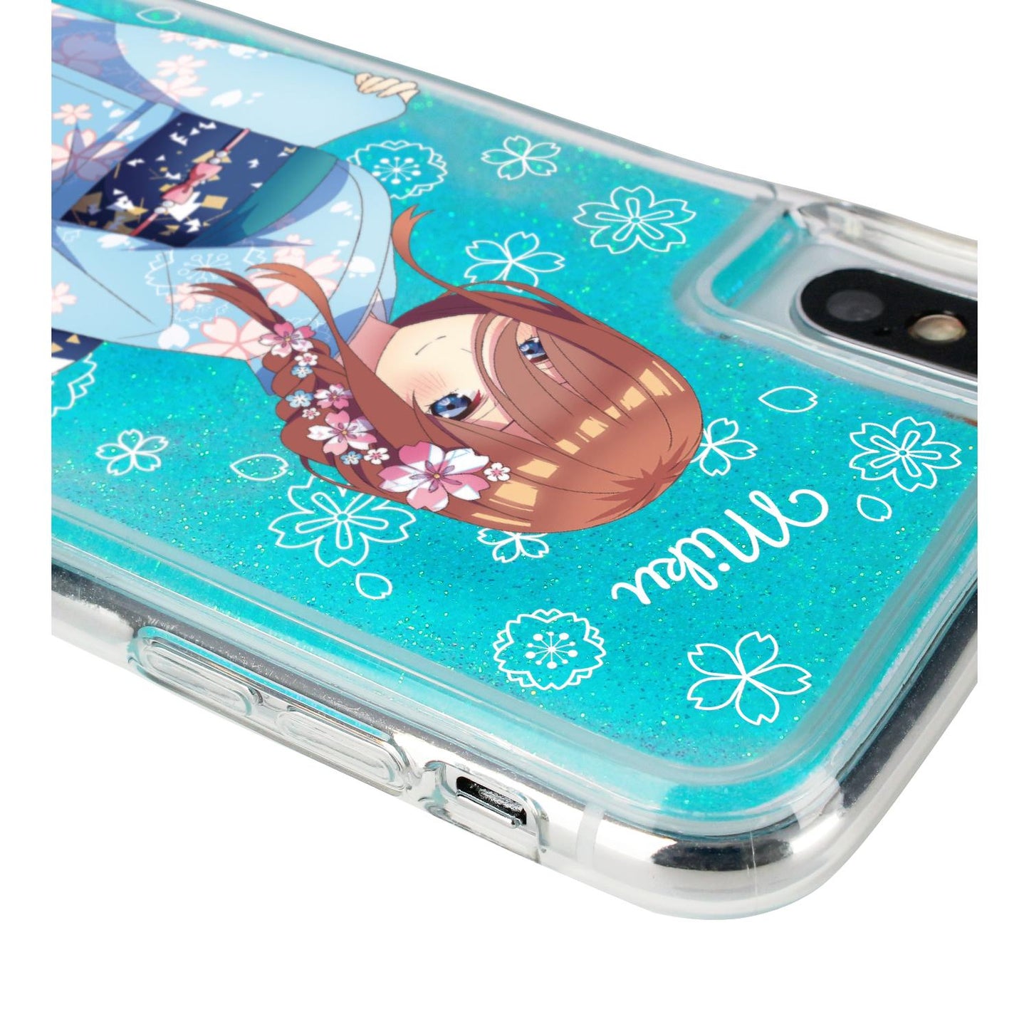 《五等分的新娘》∬_描き下ろし插圖 三玖 櫻花和裝版 閃亮iPhone手機殼(適用機型/iPhone 11)