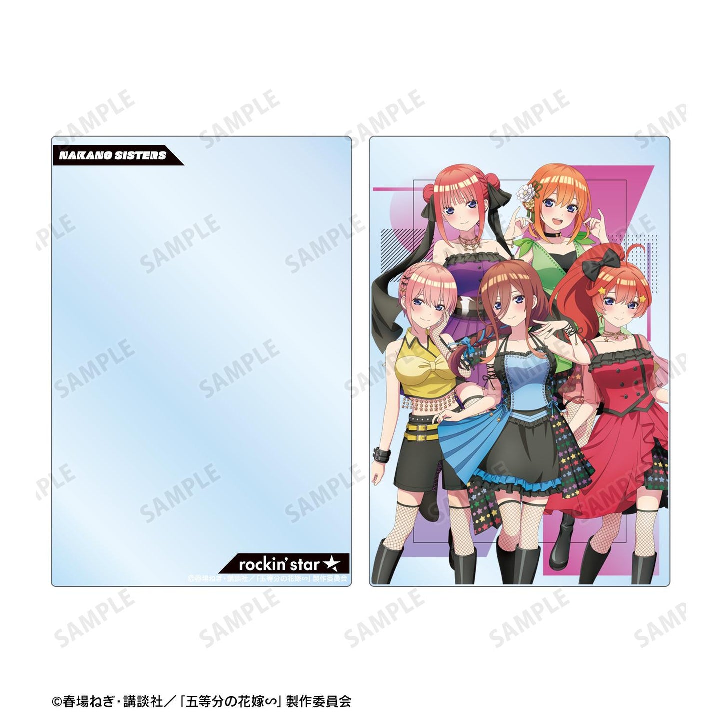 《五等分的新娘》∽_rockin’star合作 描繪全新 集合 搖滾偶像版 亞克力塊