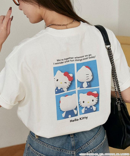 HELLO KITTY(凱蒂貓) ID Photo風背部印花T恤