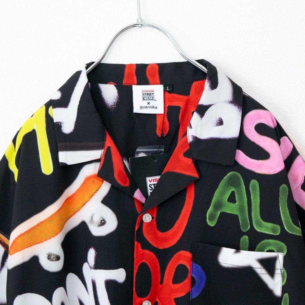 VISION STREET WEAR 格爾尼卡圖案襯衫 黑色 (CT7116BK)