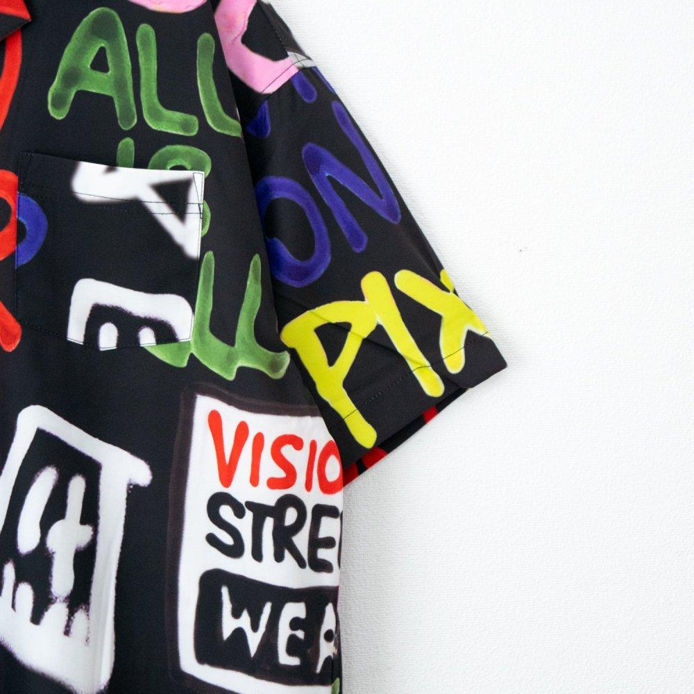 VISION STREET WEAR 格爾尼卡圖案襯衫 黑色 (CT7116BK)