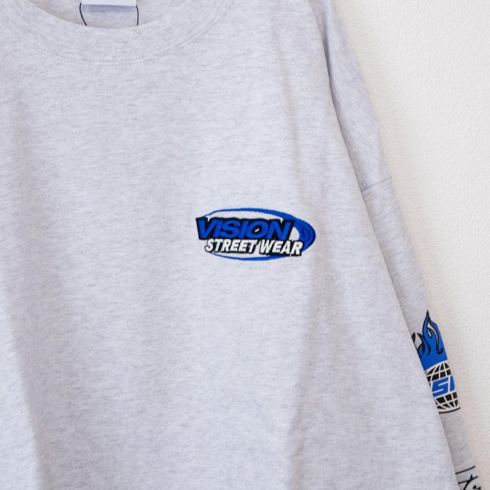 VISION STREET WEAR 標誌袖印短袖T 淺灰色 (CT7125GY)