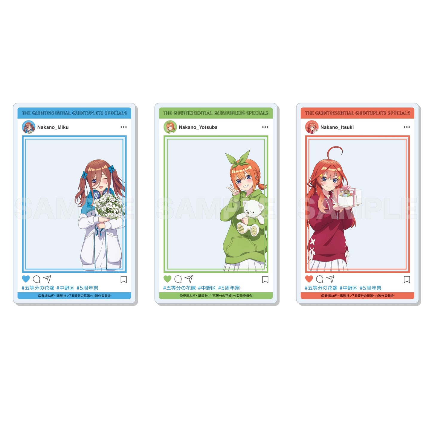 《五等分的新娘》∽_亞克力卡片 /01 全6種【全套禮盒裝/6個裝】