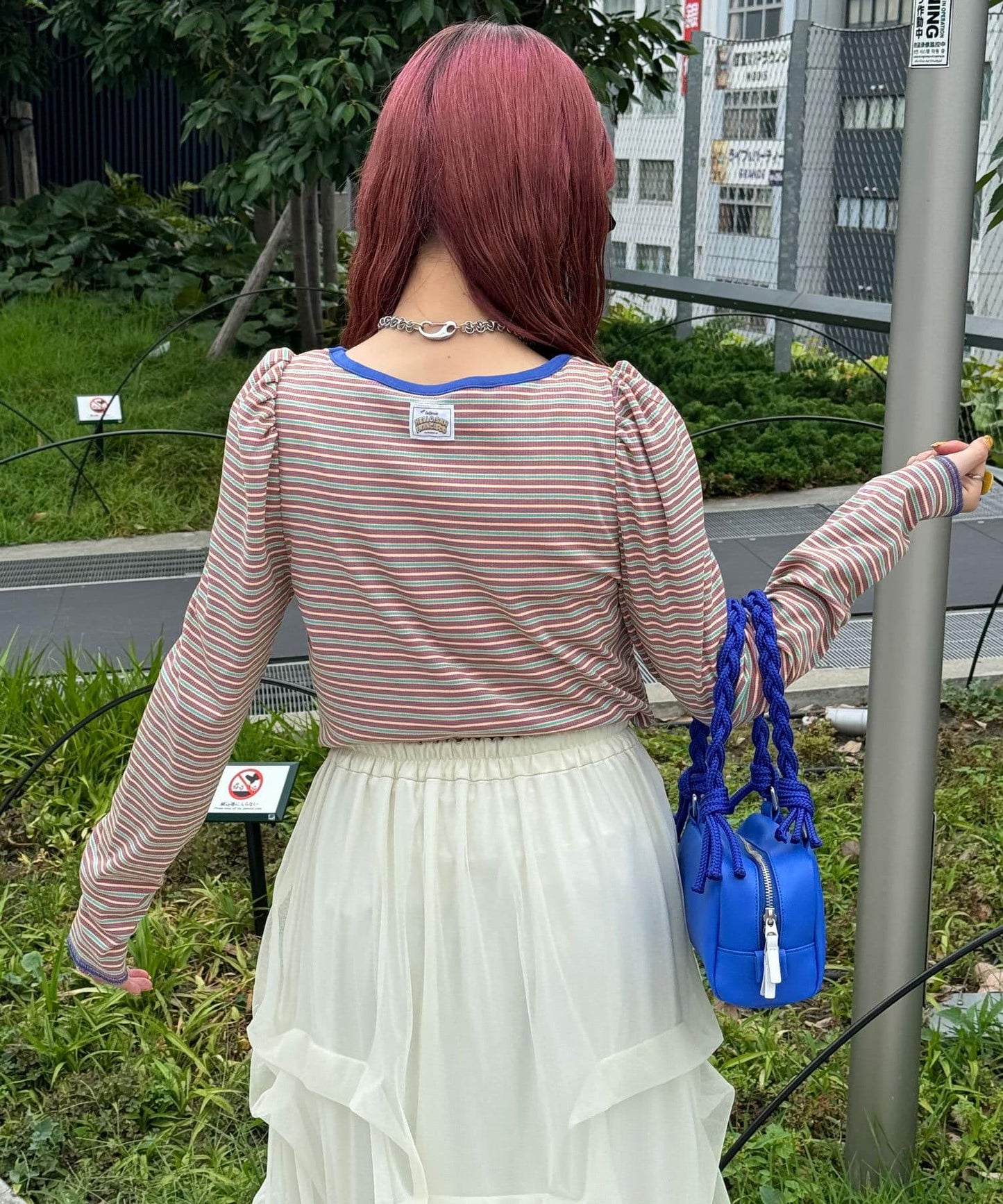 【2024AW】【HELLO.SANFRANCISCO/你好,舊金山】多色條紋兩穿長T恤