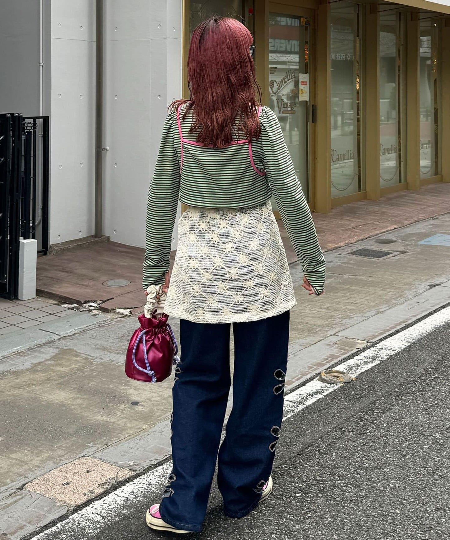 【2024AW】【HELLO.SANFRANCISCO/你好,舊金山】多色條紋兩穿長T恤