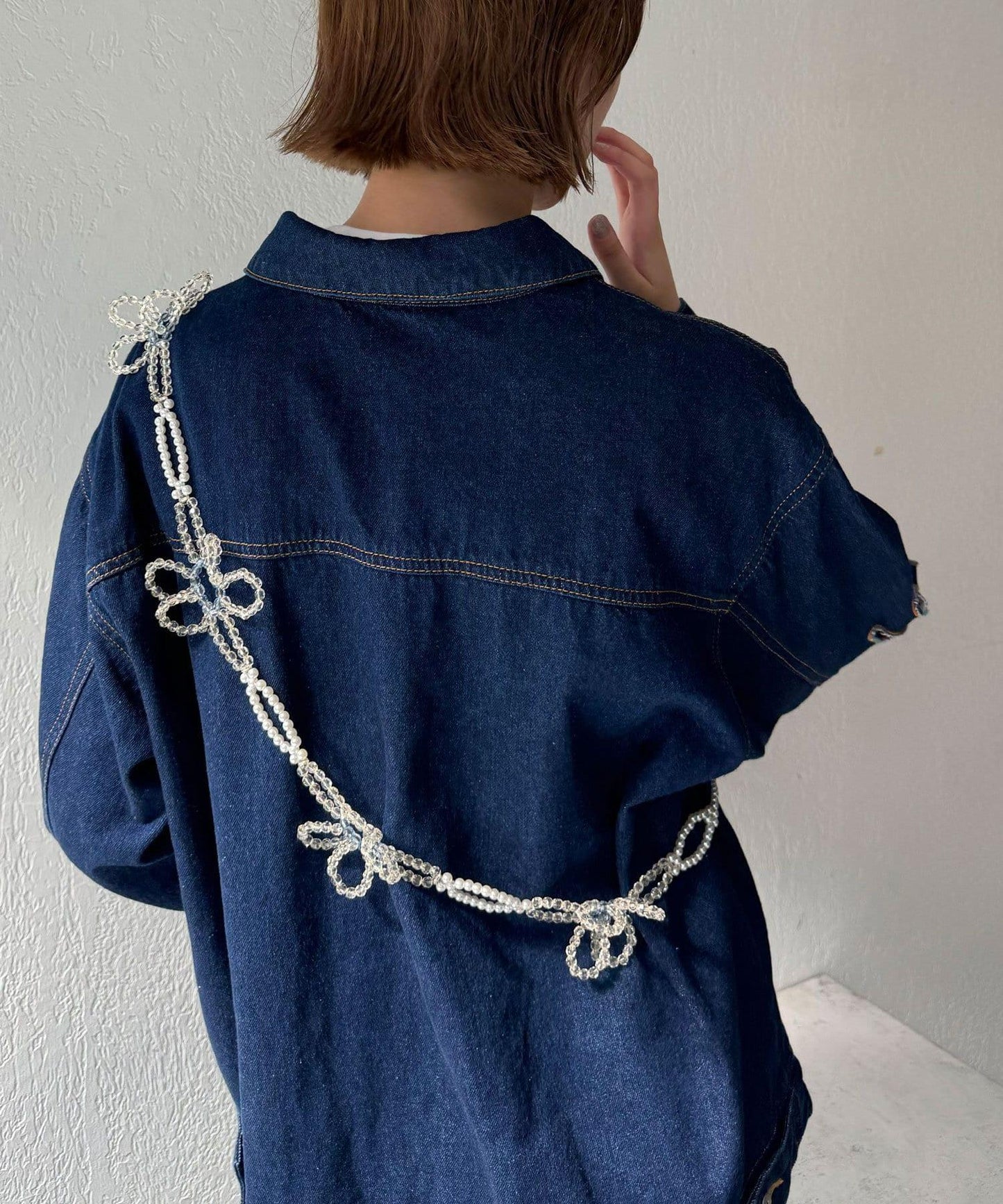 【2024AW】【HELLO.SANFRANCISCO/你好,舊金山】大花珠手機斜挎包