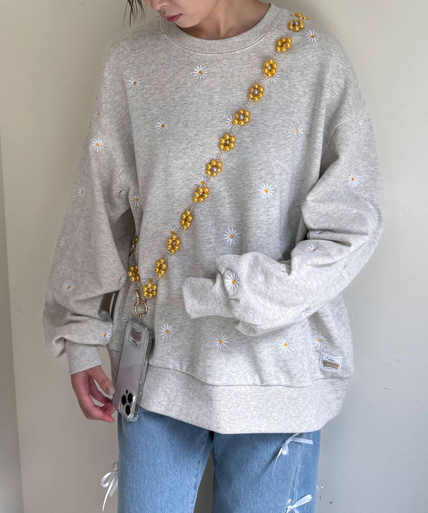 【2024AW】【HELLO.SANFRANCISCO/你好,舊金山】花朵珠寶手機斜挎包