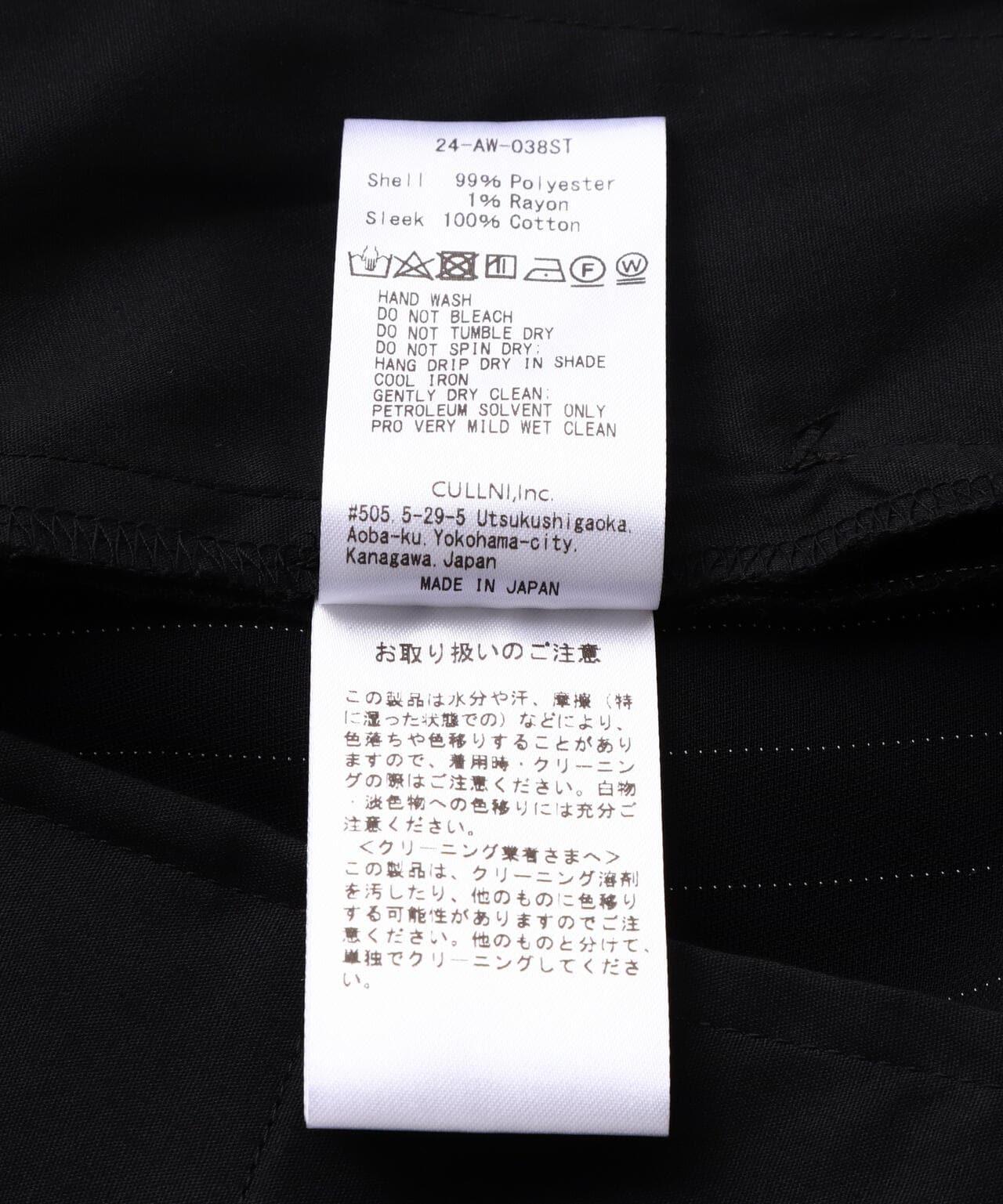 CULLNI/克爾尼/雙面緞2褶寬鬆褲