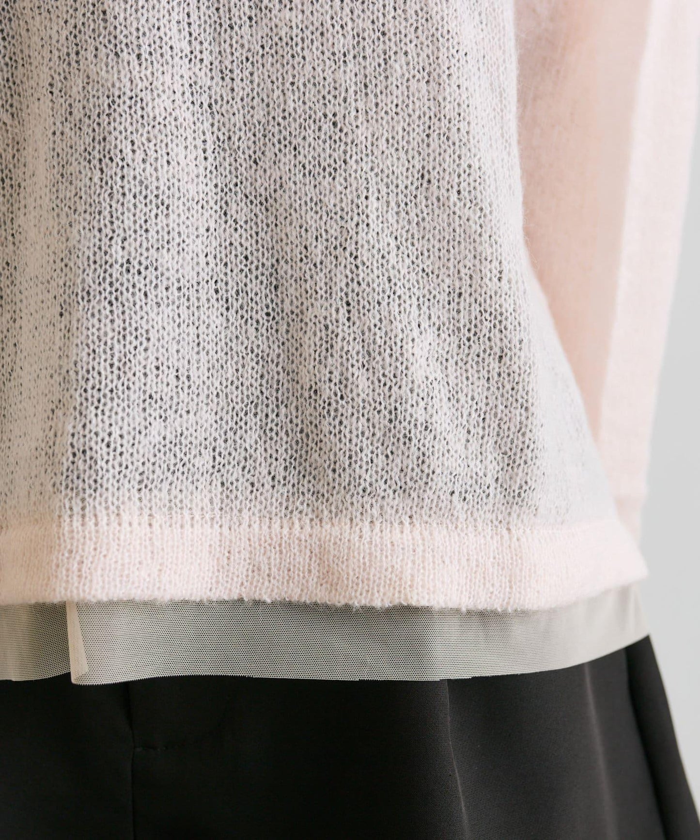 刺繡薄紗針織衫