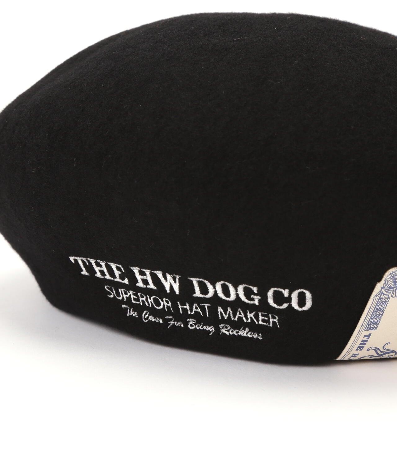 H.W.DOG&CO. 刺繡大貝雷帽