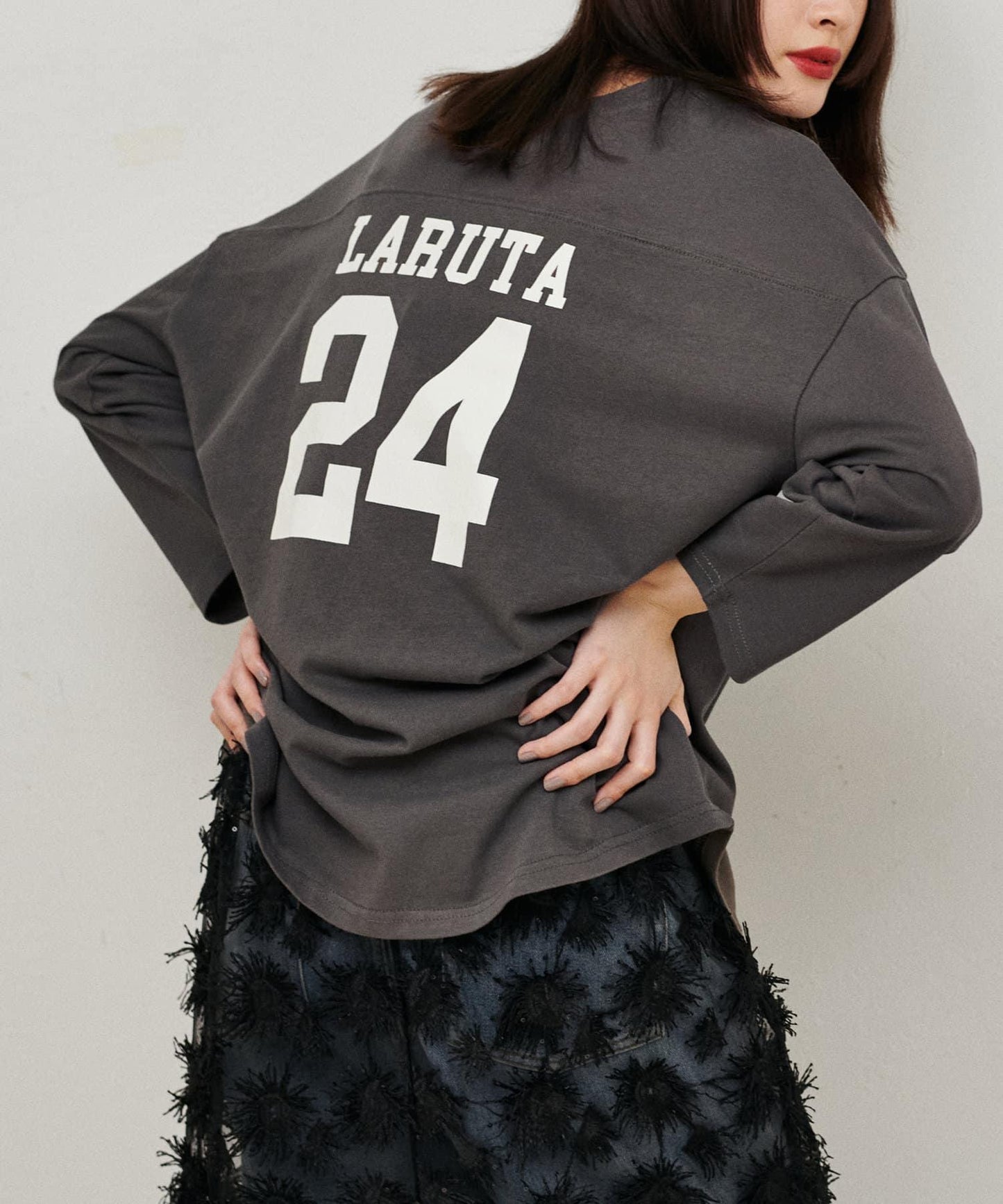 七分袖2WAY標誌印花T恤LARUTA24