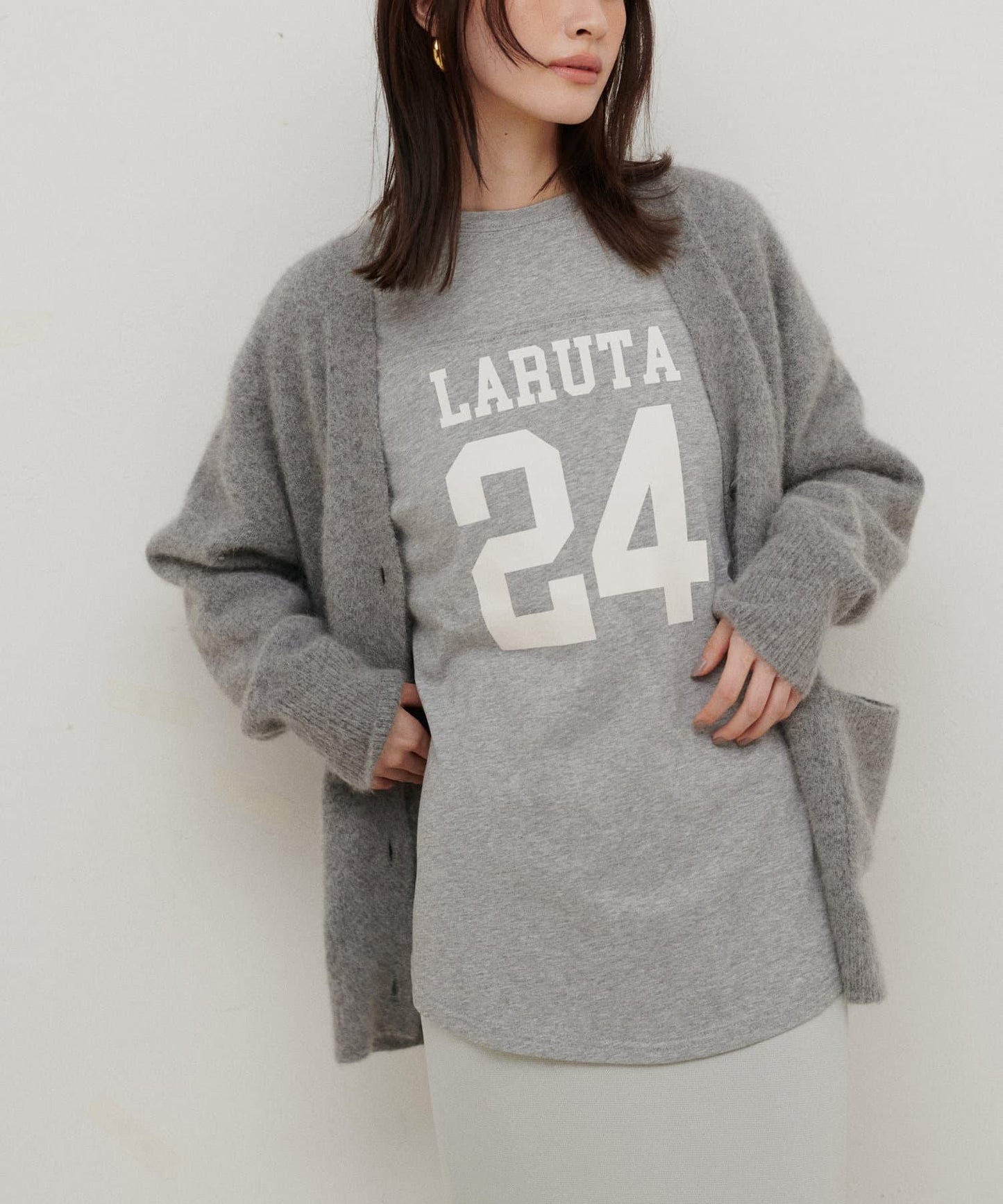 七分袖2WAY標誌印花T恤LARUTA24