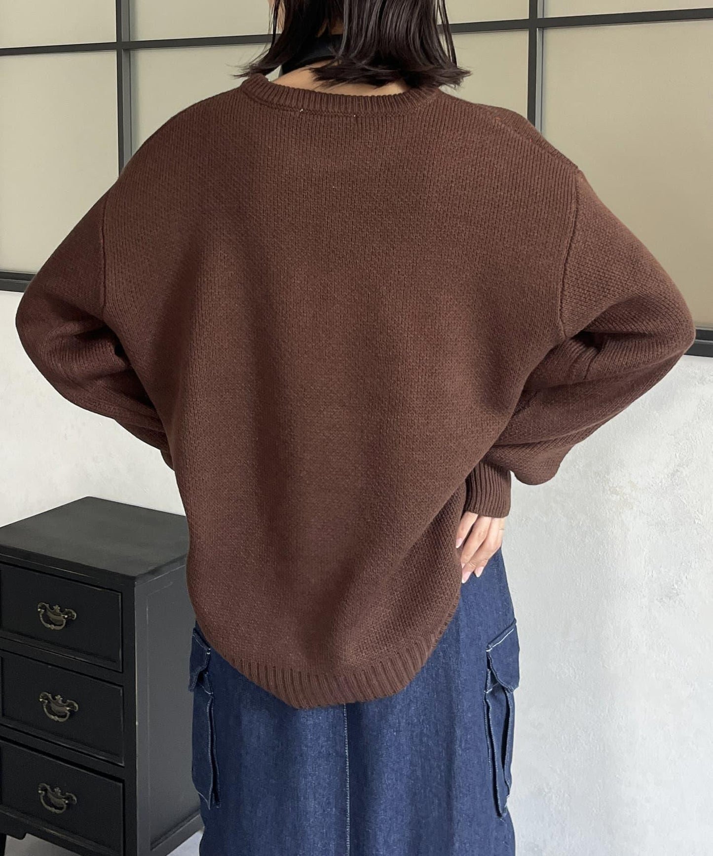混色提花針織衫