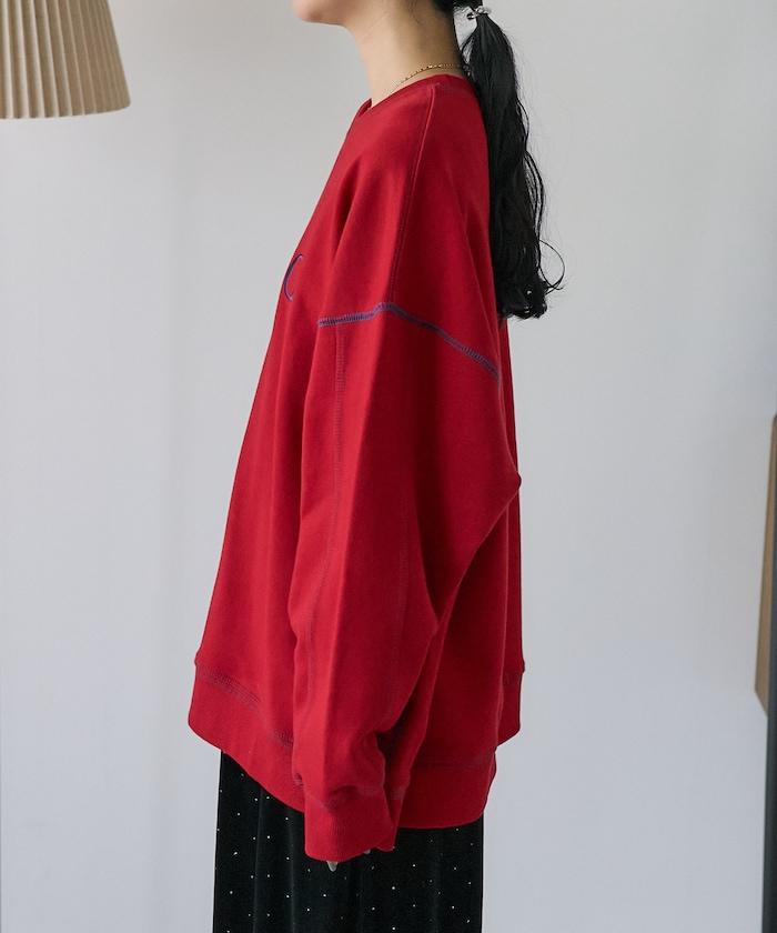 配色拼接 刺繡衛衣