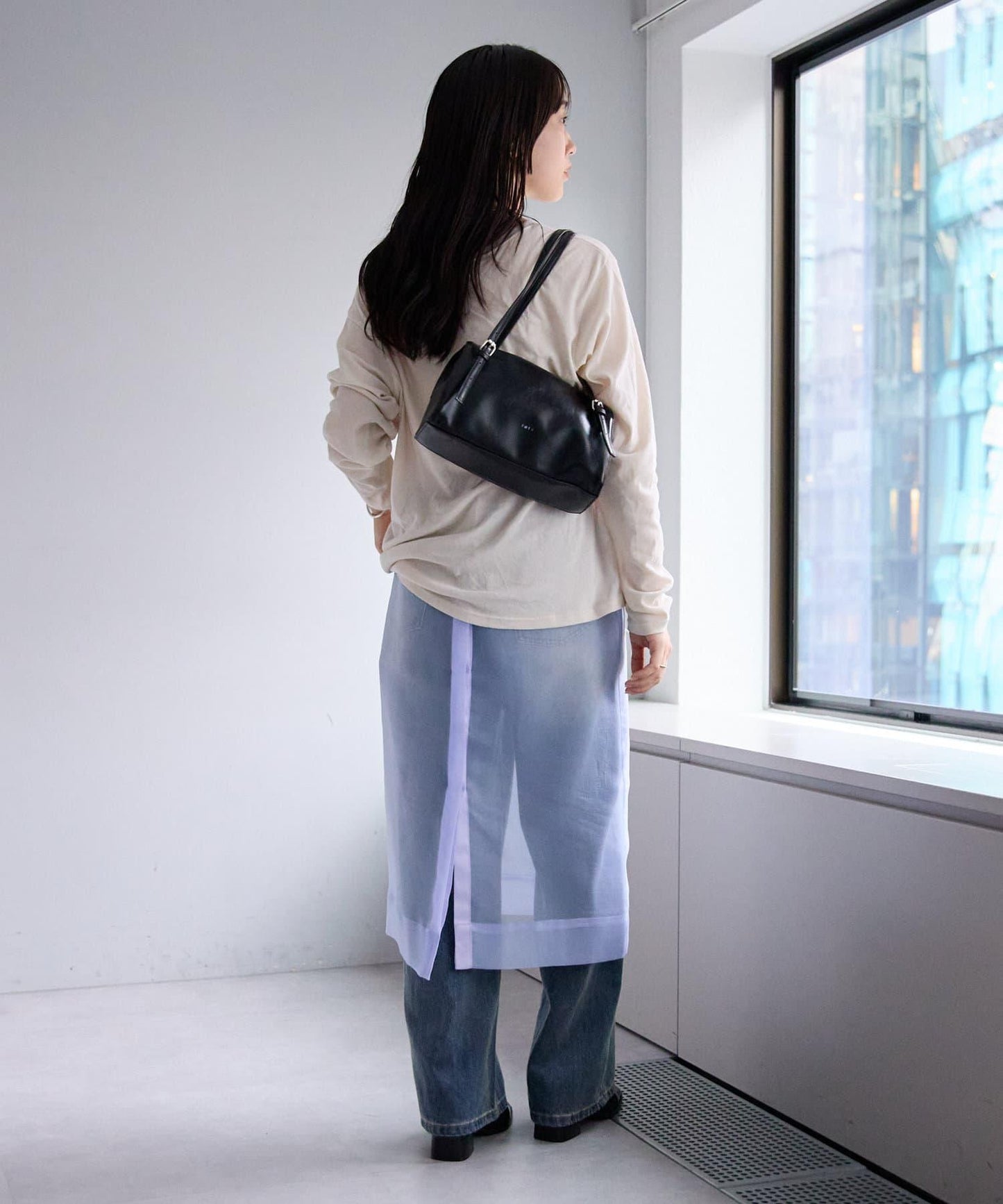 彩色卷邊裙