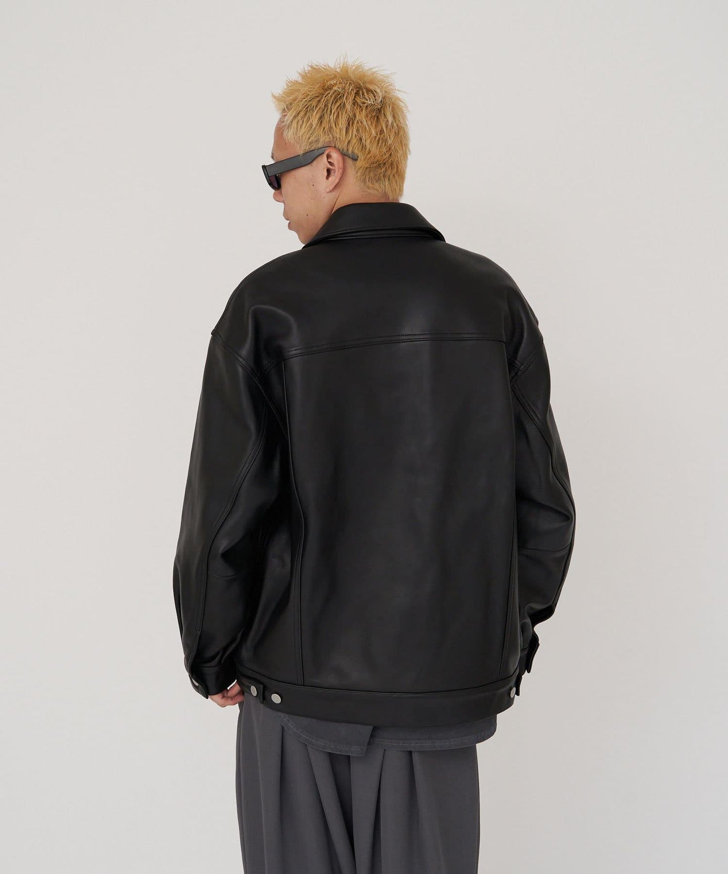 【數量限定】【RAXA】皮革牛仔夾克